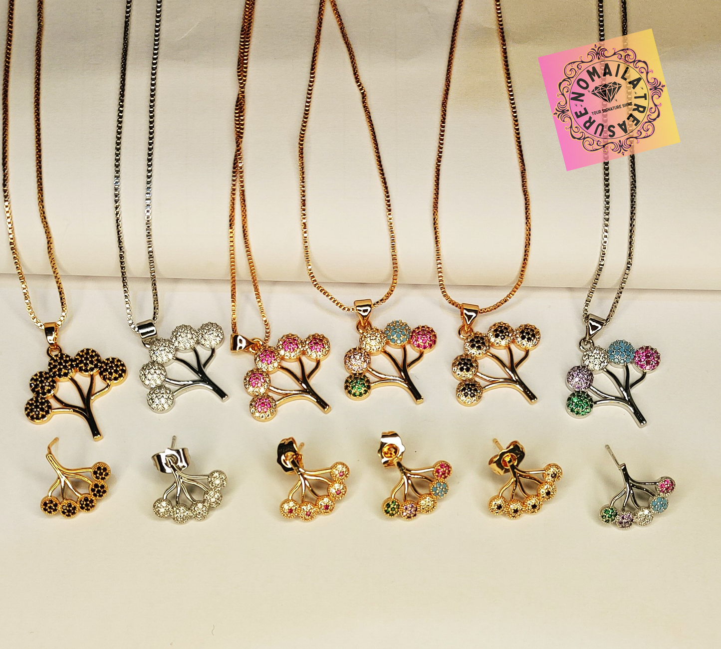 Tree Shape Pendant With Chain D-3004