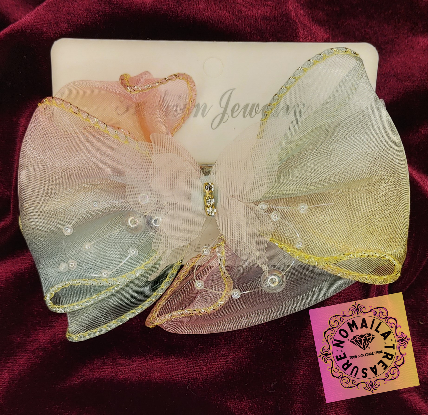 Mesh Bow Hair Clips D-5004