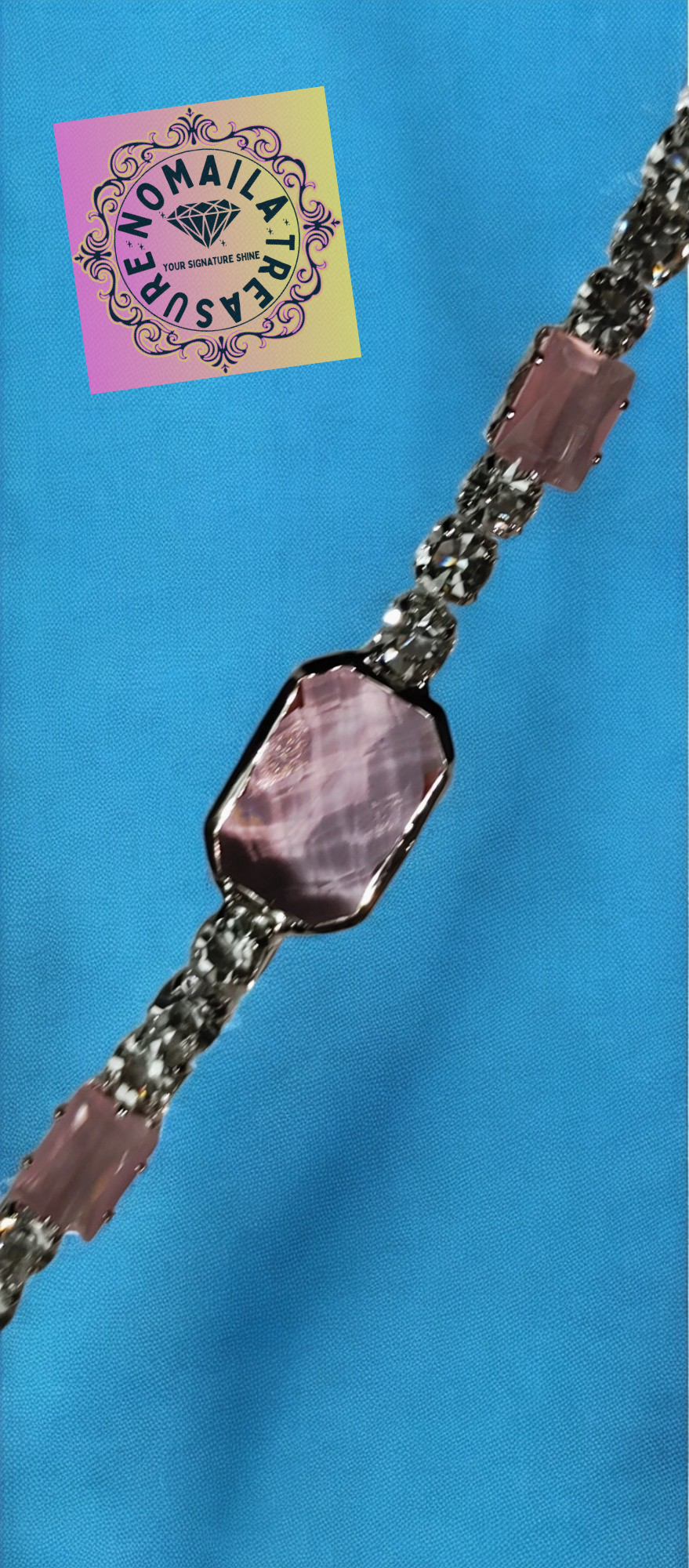 Crystal Stones Bracelet With Zircon D-4003