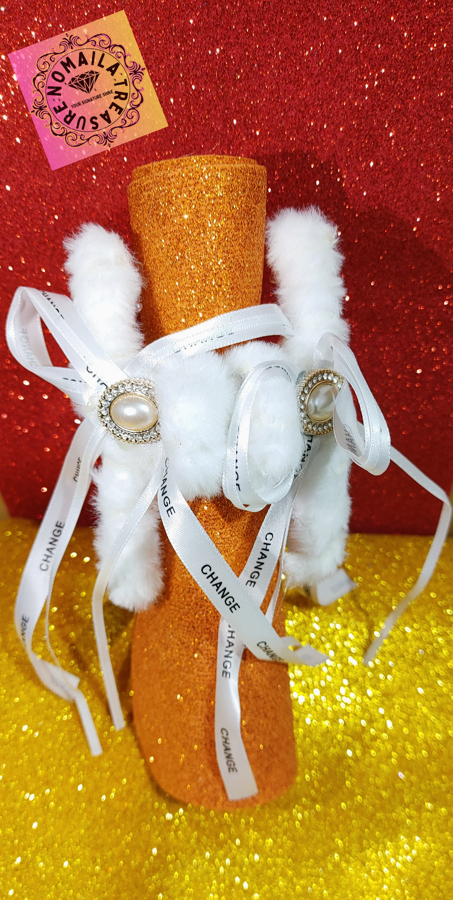 Furry Hair Claw With Ribbon Tie Tassel D-6001