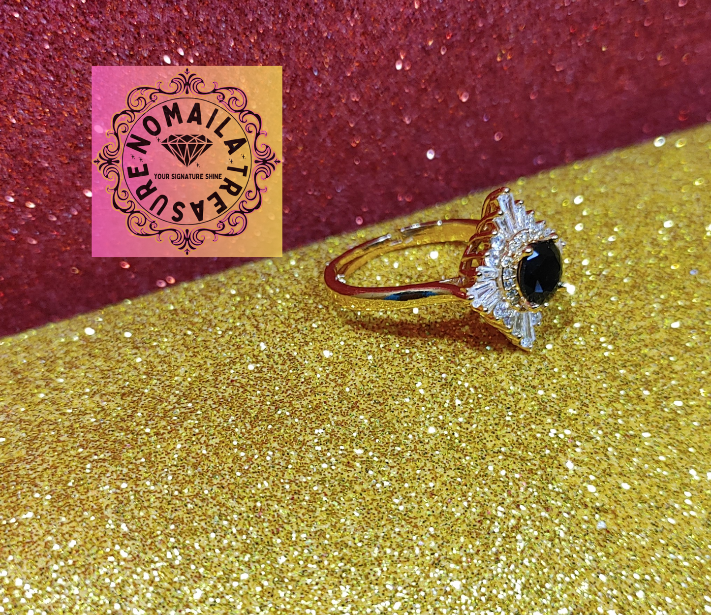 Zircon Adjustable Rings (Golden Edition) D-2004