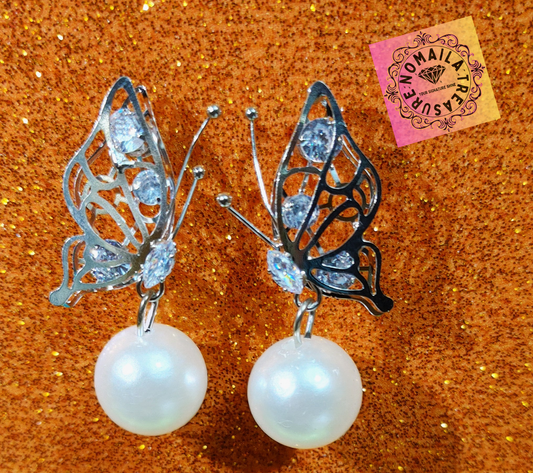 Butterfly Pearl Earring D-1007