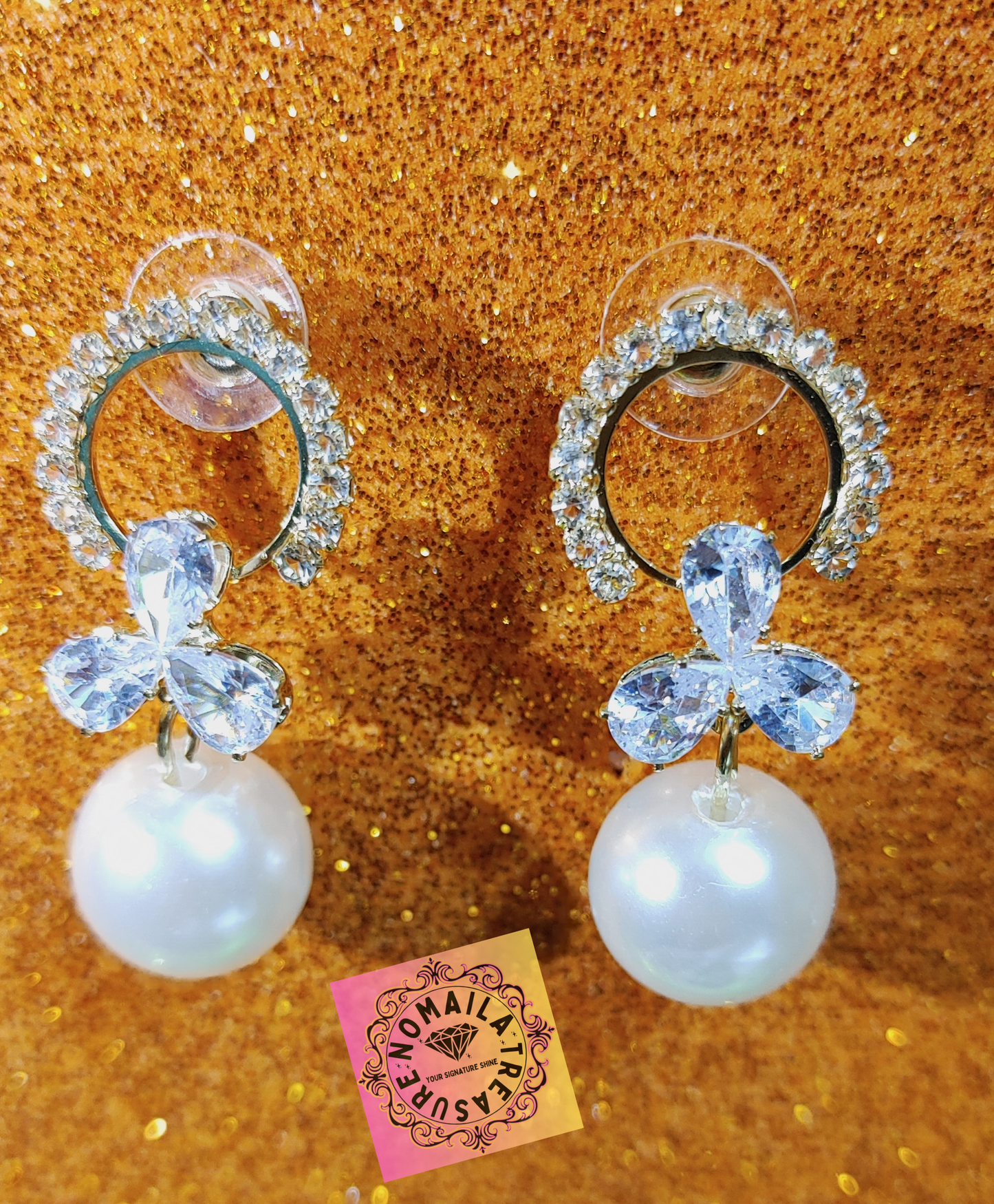 Crystal Peal Earring D-1020