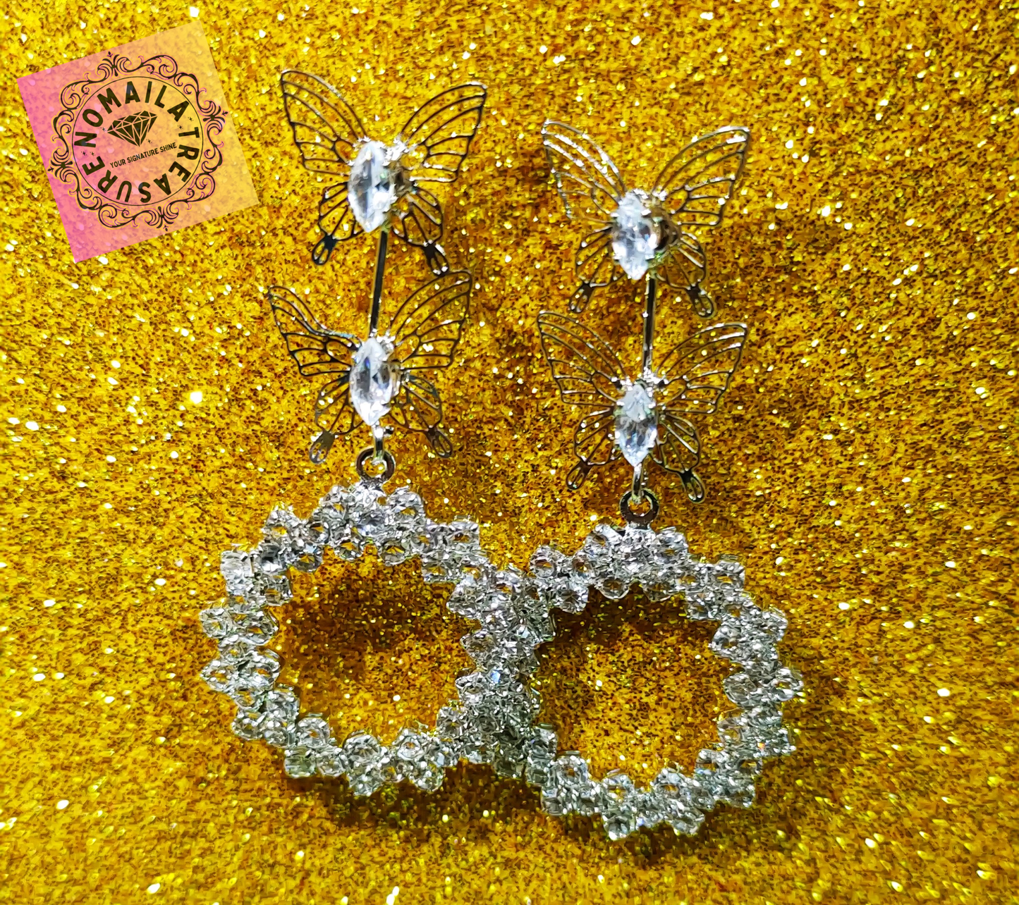 Chandelier Butterfly Earring D-1012