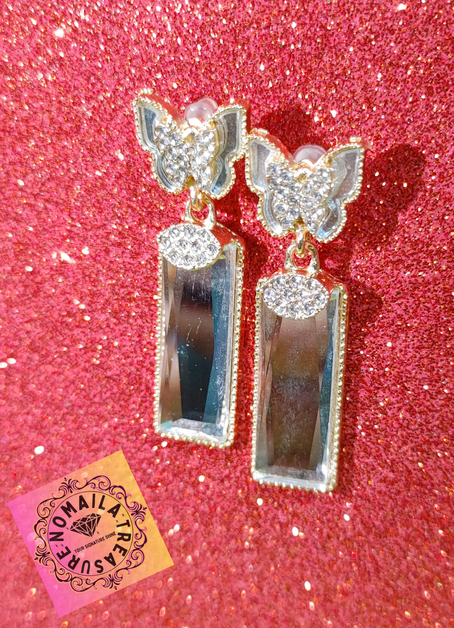 Crystal Butterfly Earring D-1008