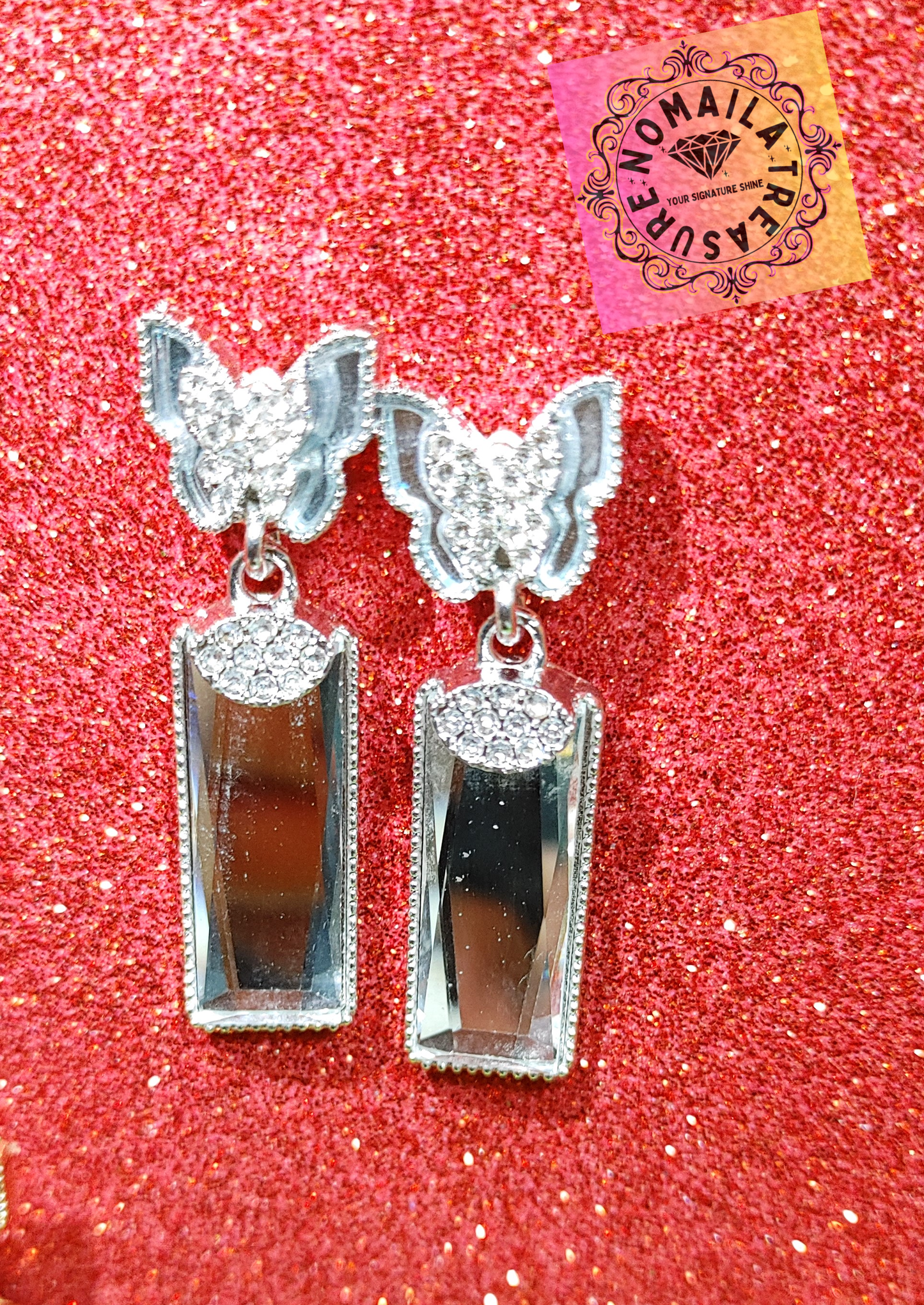 Crystal Butterfly Earring D-1008