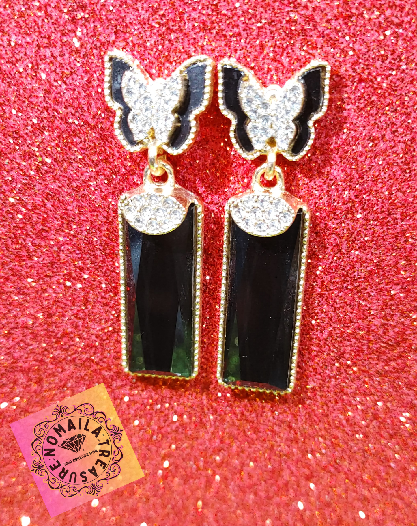 Crystal Butterfly Earring D-1008