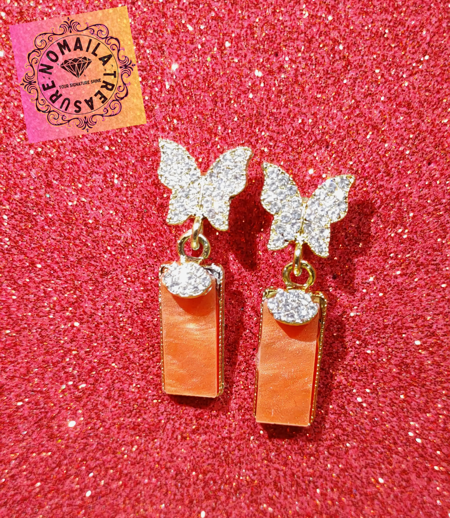 3d Painted Earring D-1009