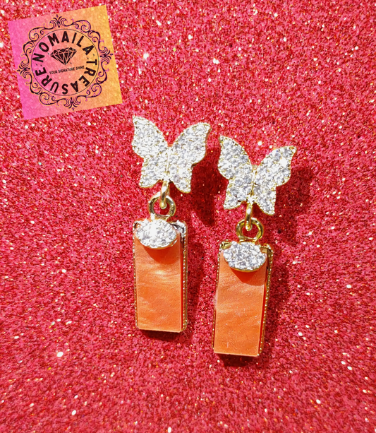 3d Painted Earring D-1009