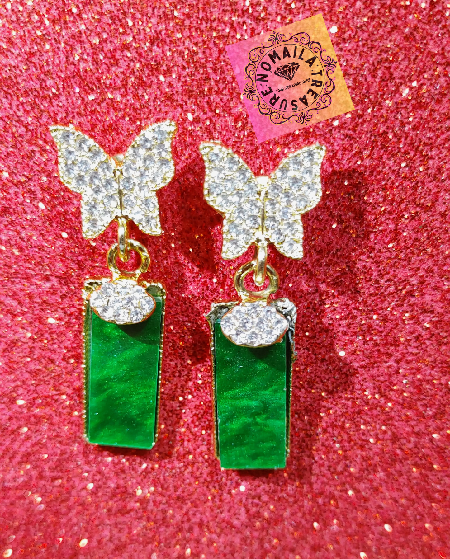 3d Painted Earring D-1009