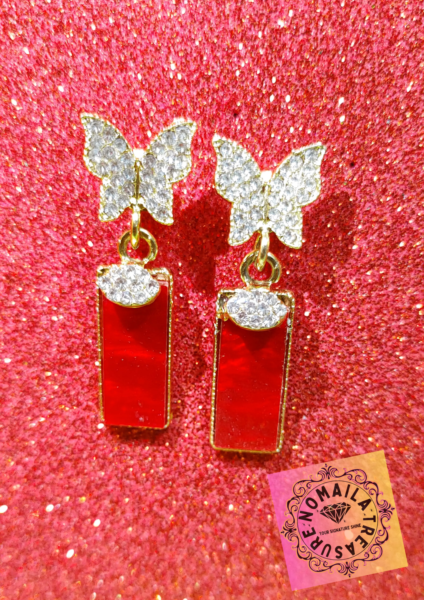 3d Painted Earring D-1009