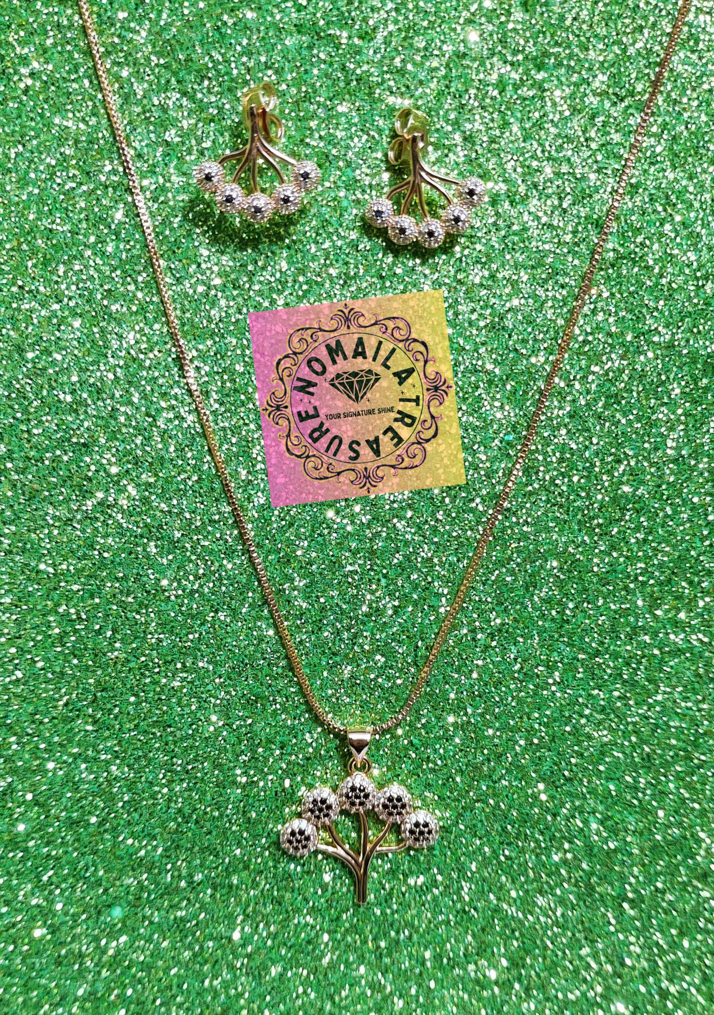 Tree Shape Pendant With Chain D-3004